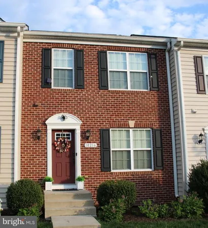 front view of a brick house