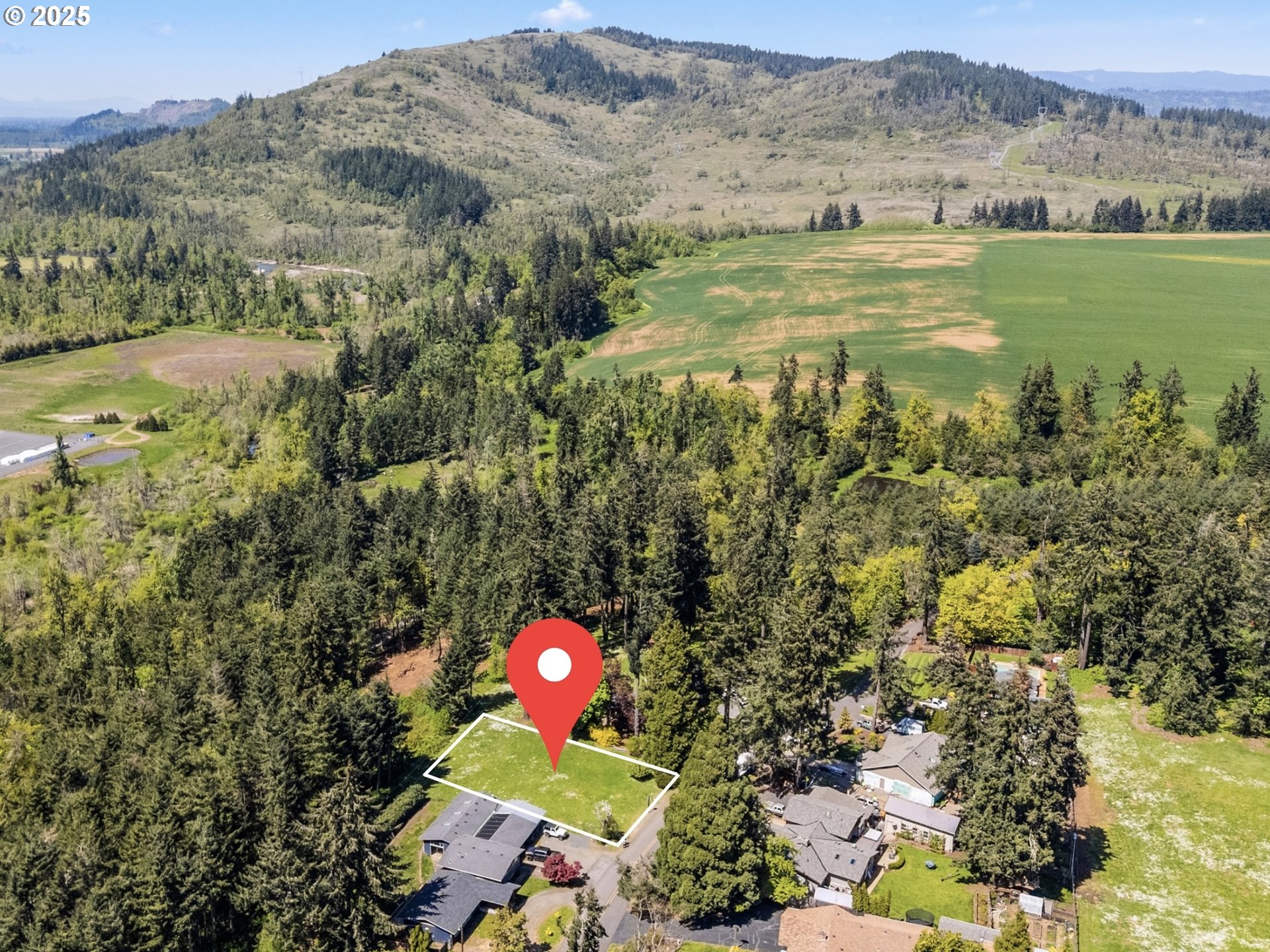 a view of a lake with a mountain