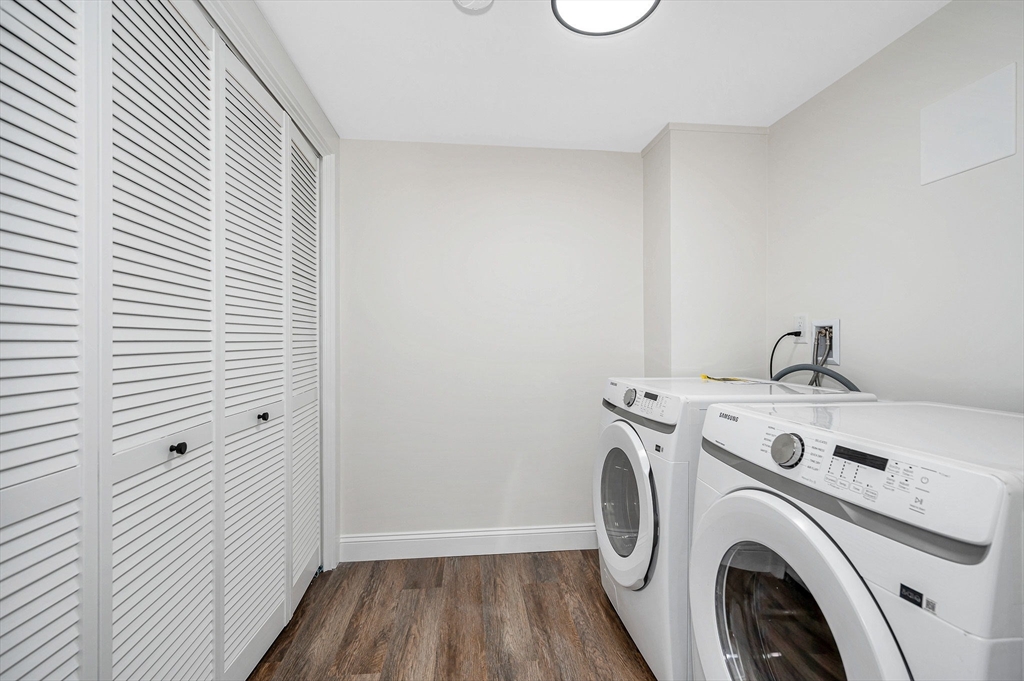 19 Porter Street Billerica, MA 01821 - Photo 25 of 42 a view of storage and utility room with washer and dryer
