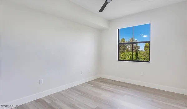 an empty room with a window