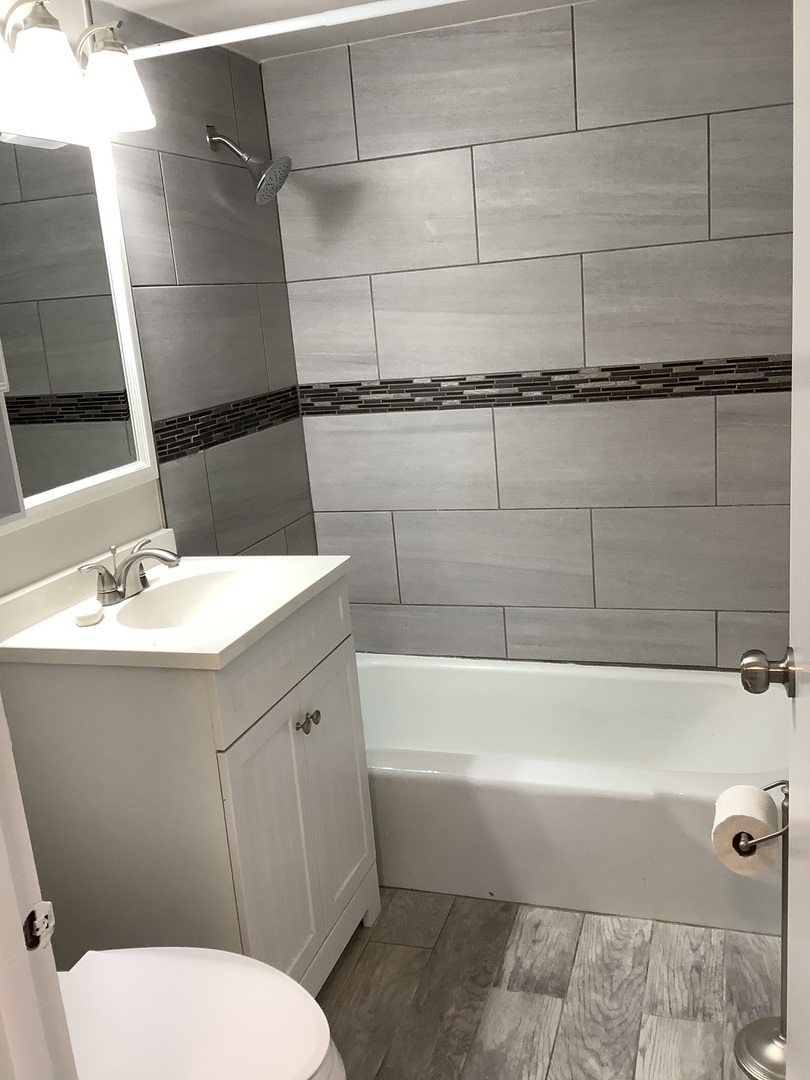 10530 Parkside Avenue, Unit 10 Chicago Ridge, IL 60415 - Photo 10 of 30 a bathroom with a sink mirror vanity and toilet