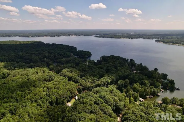 a view of a lake and mountain