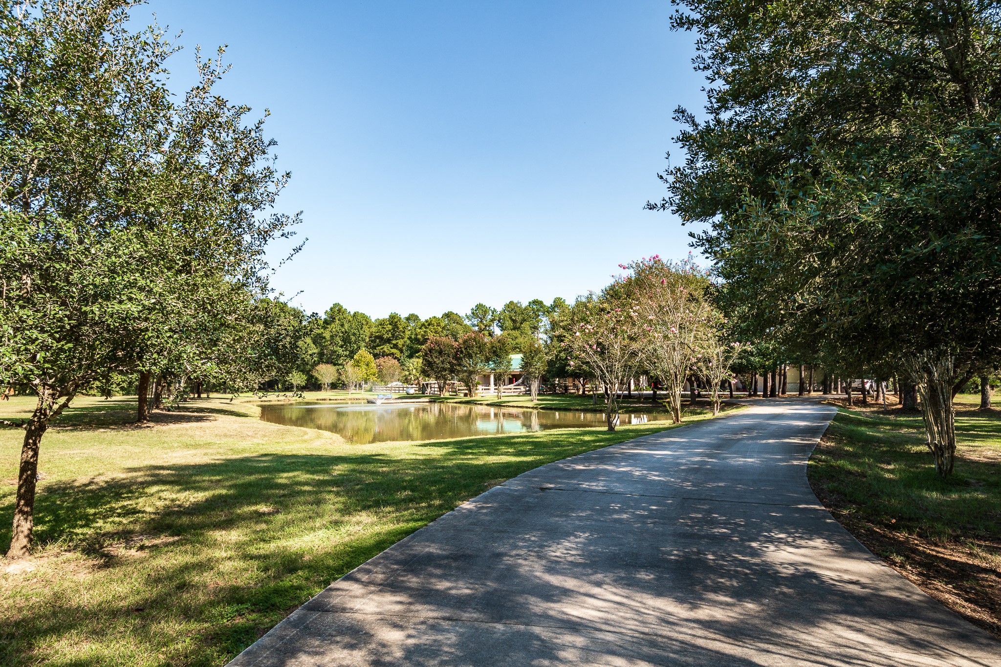 11105 Crockett Martin Road Conroe, TX 77306 - Photo 33 of 35 a view of a lake with a yard