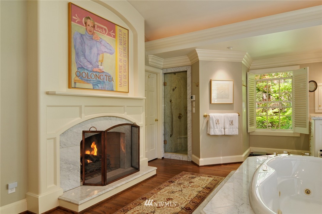 21 Cherry Loop Northwest Shoreline, WA 98177 - Photo 13 of 25 a living room with furniture and a fireplace