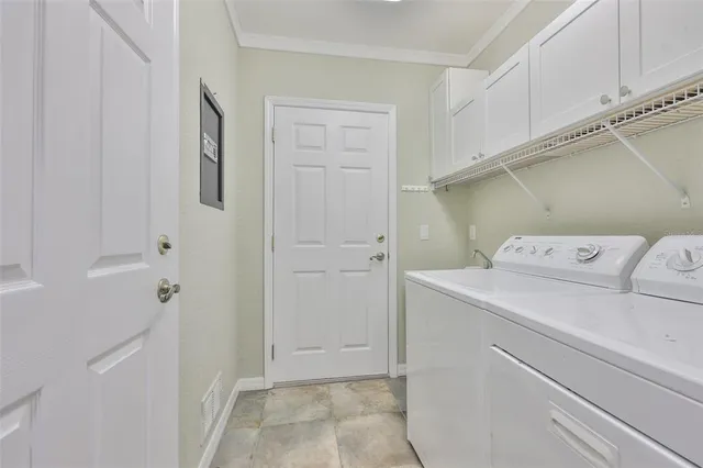 a view of a patio with swimming pool