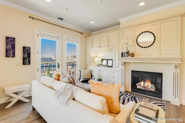 a view of a door and a window