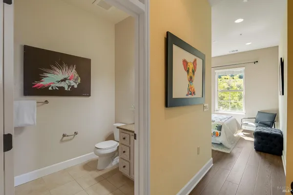 a front view of a building