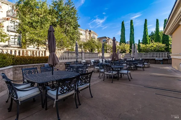 a front view of a building with street view