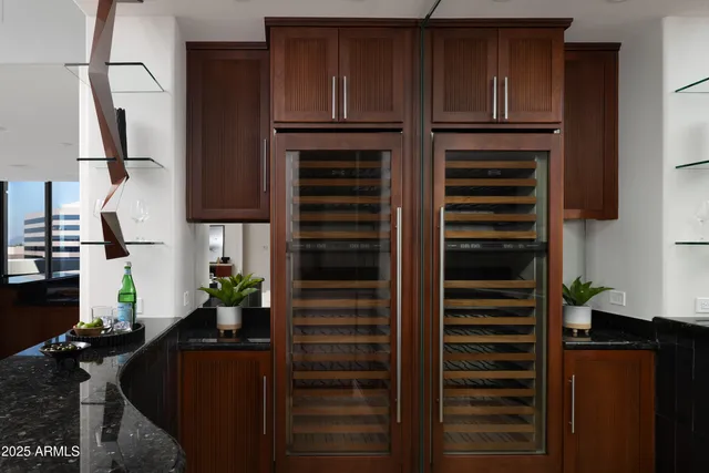 a close view of closet