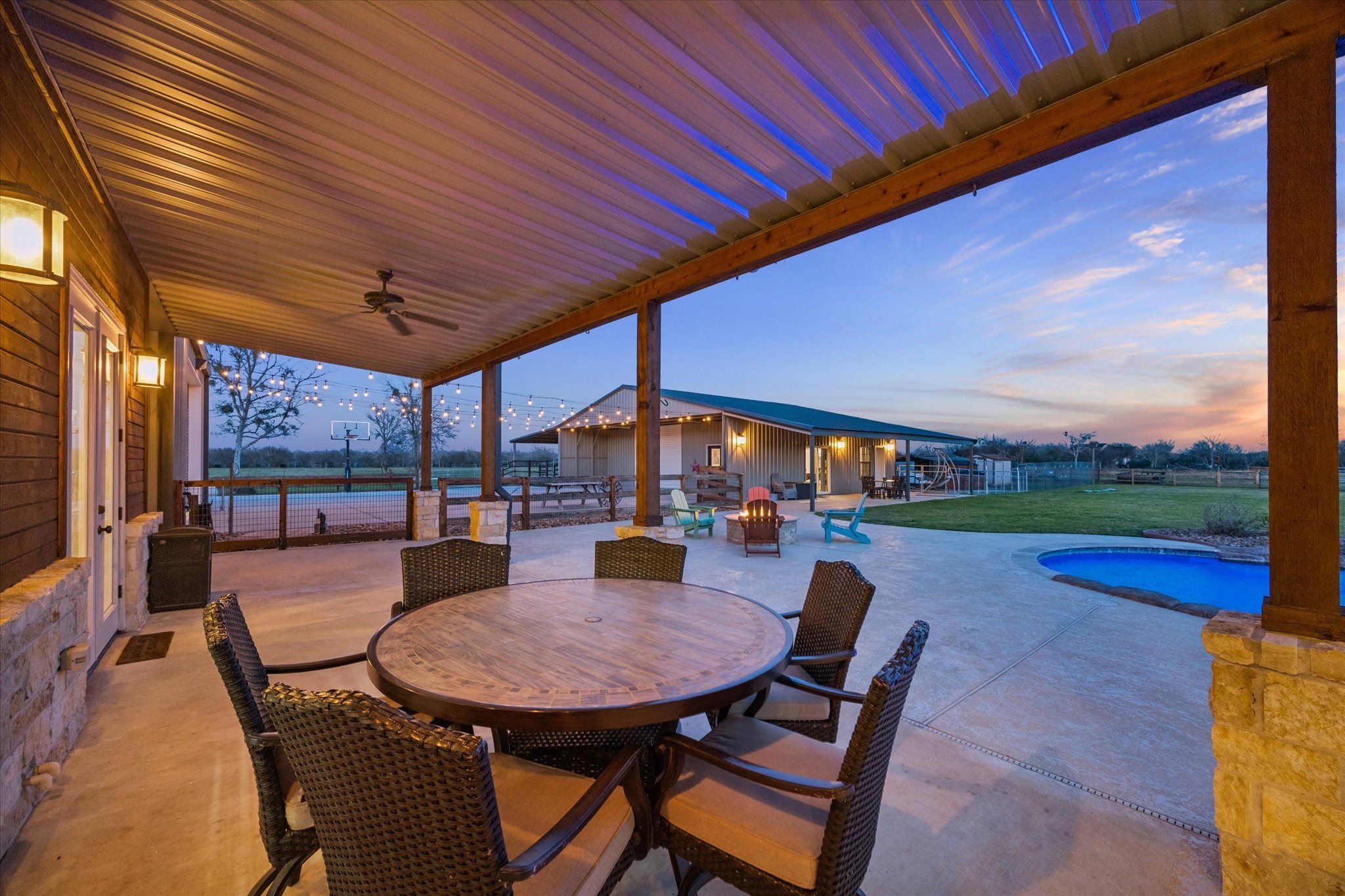 2224 Maler Road Sealy, TX 77474 - Photo 40 of 50 Large covered back porch perfect for all seasons
