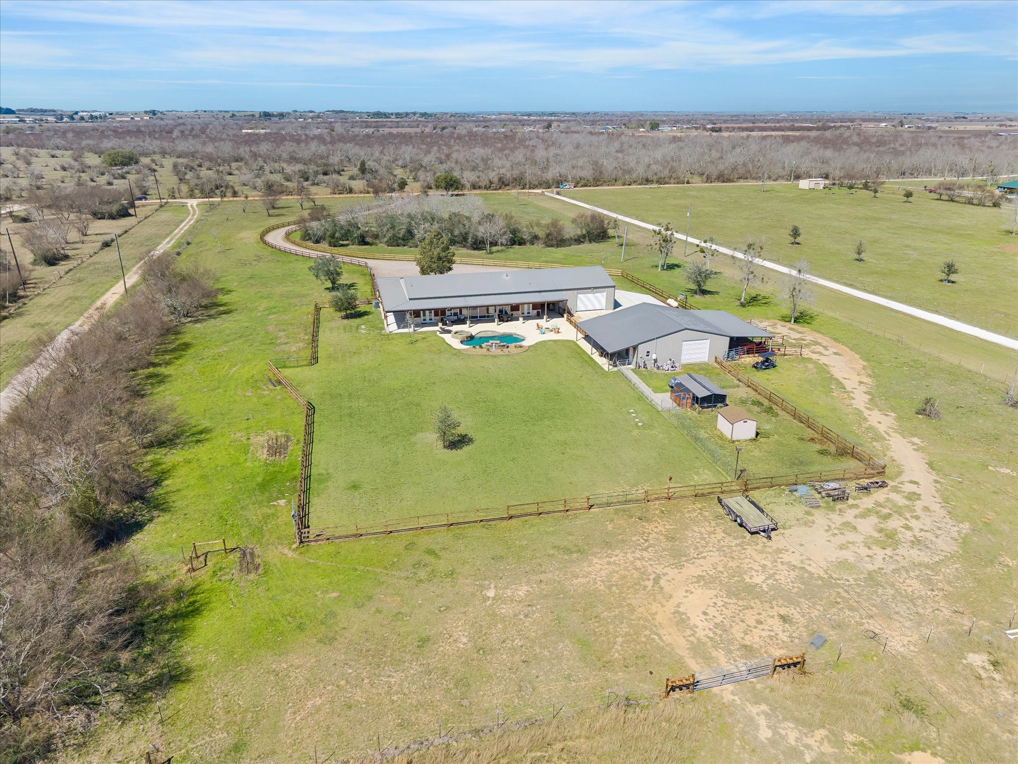 2224 Maler Road Sealy, TX 77474 - Photo 49 of 50 Aerial view of the property