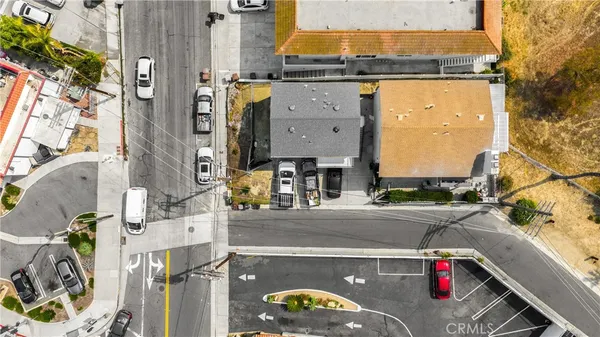 an aerial view of a city