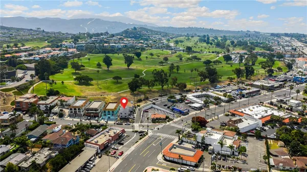 an aerial view of a city