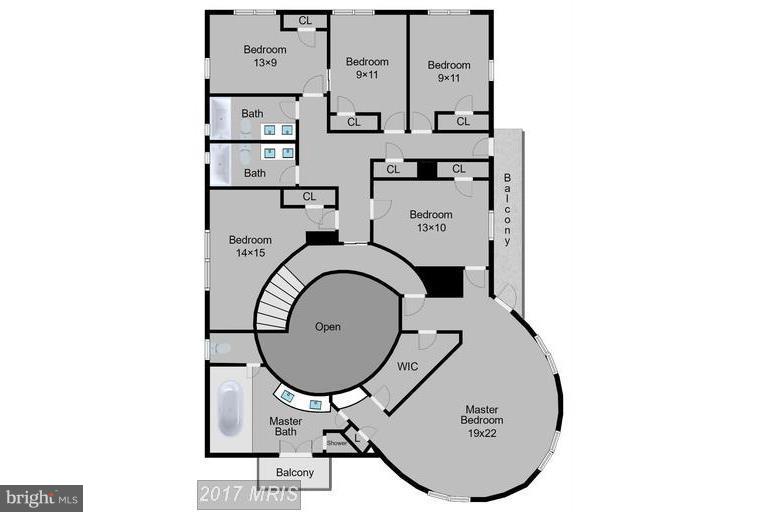 10513 Vale Road Oakton, VA 22124 - Photo 30 of 30 Second Level Floor Plan