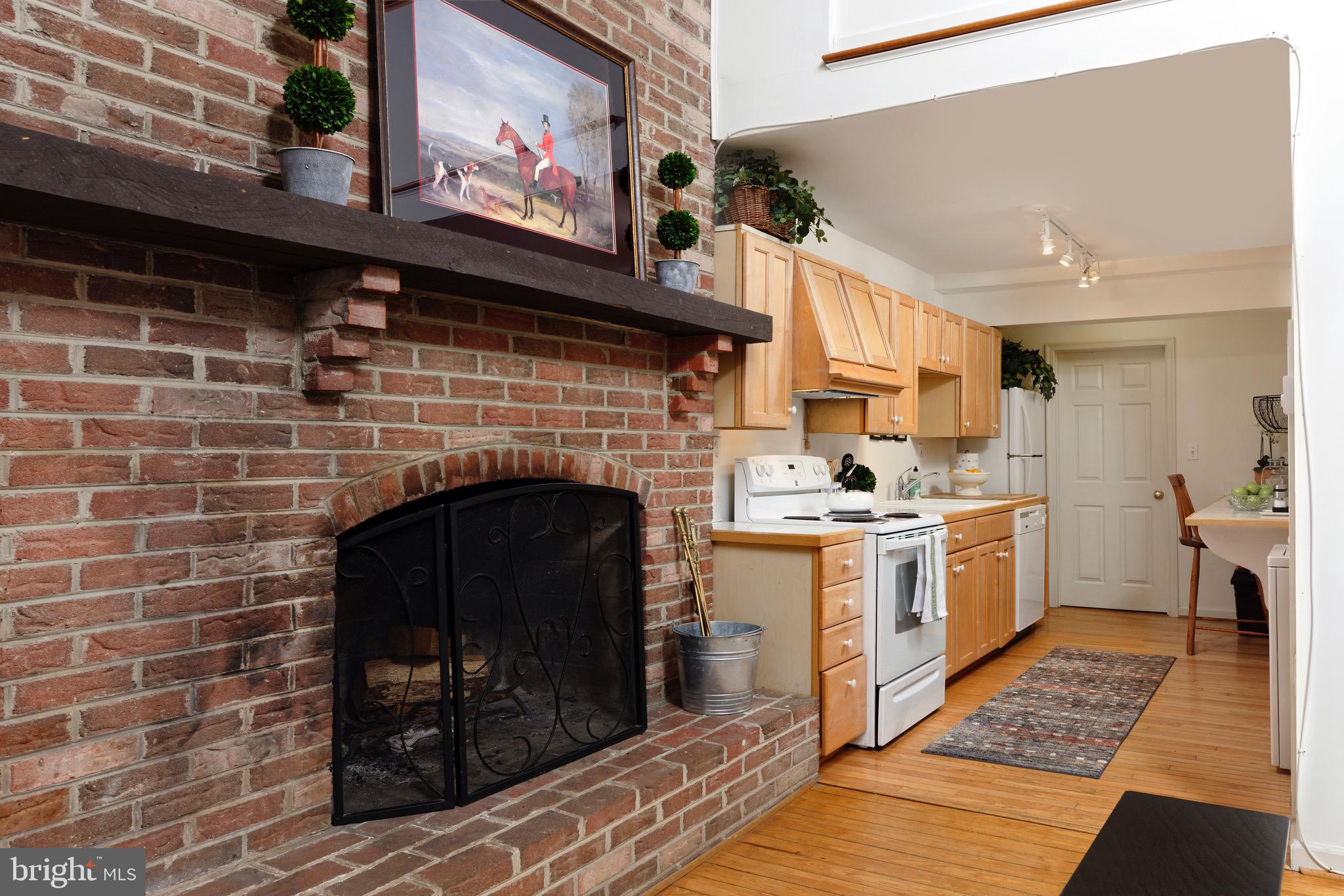1608 Zulla Road Middleburg, VA 20117 - Photo 15 of 52 a kitchen with a stove and a fireplace