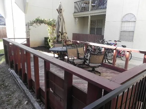 a view of outdoor space with garden and entertaining space