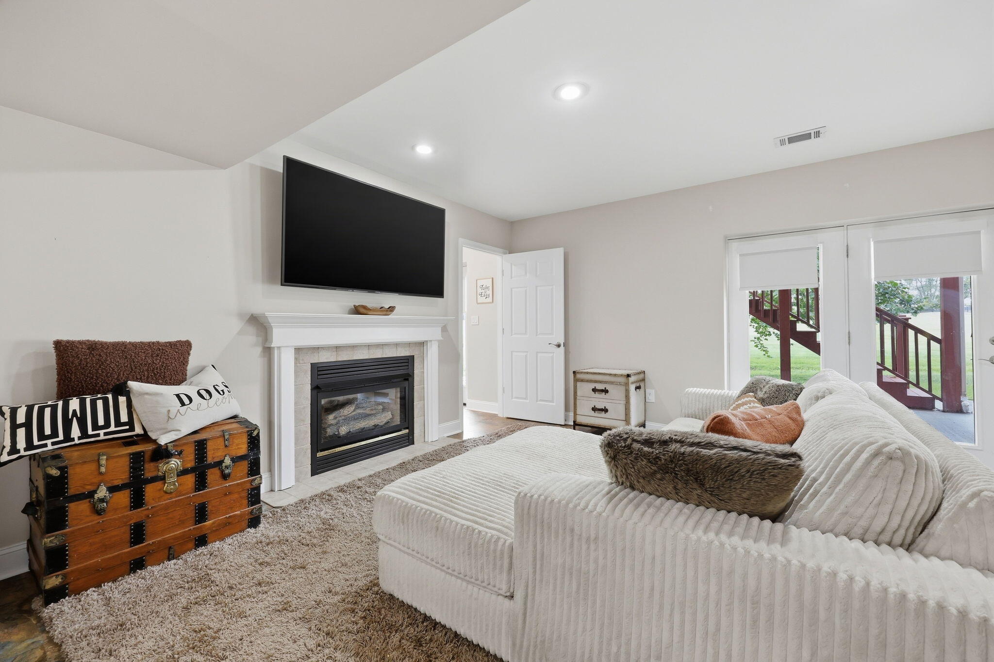1255 The Ridings Winchester, KY 40391 - Photo 42 of 66 Basement Living Room with Fireplace