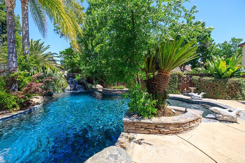 2001 Dayton Avenue Modesto, CA 95356 - Photo 78 of 94 a view of a backyard with fountain plants