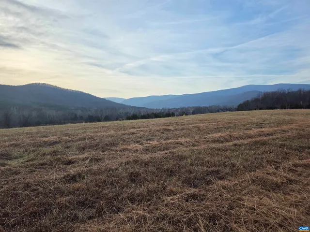 a view of an outdoor space and mountain view