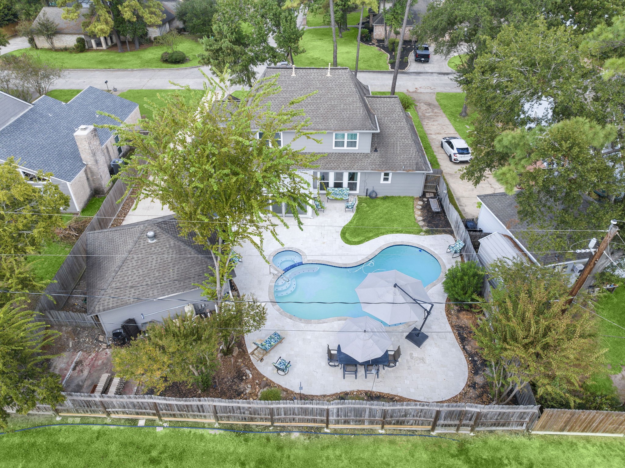 6607 Saffron Hills Drive Spring, TX 77379 - Photo 34 of 48 an aerial view of a house
