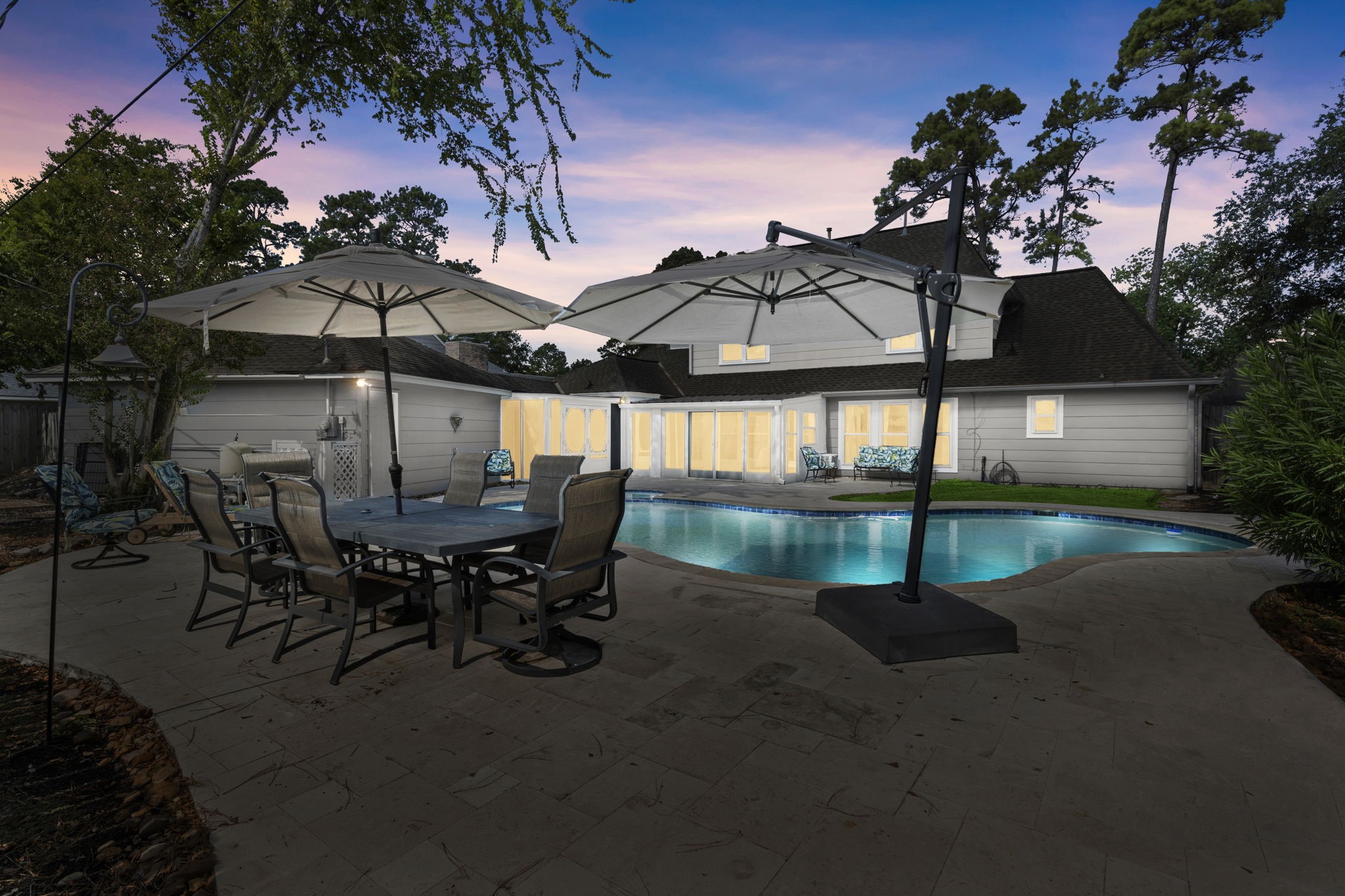 6607 Saffron Hills Drive Spring, TX 77379 - Photo 43 of 48 Enjoy your summer nights in your own private oasis!