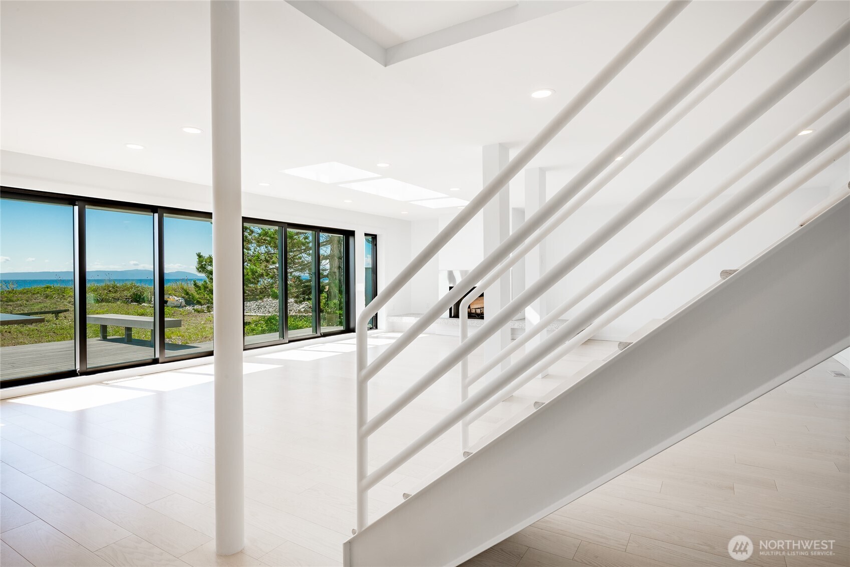 1613 Edwards Drive Point Roberts, WA 98281 - Photo 15 of 38 a view of staircase with white walls and windows