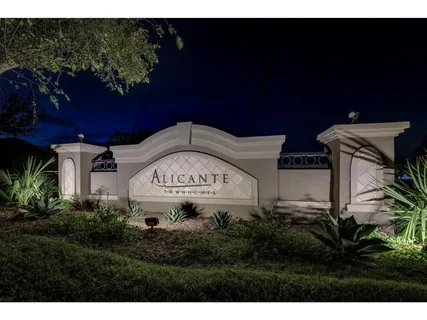 a view of a sign in a yard