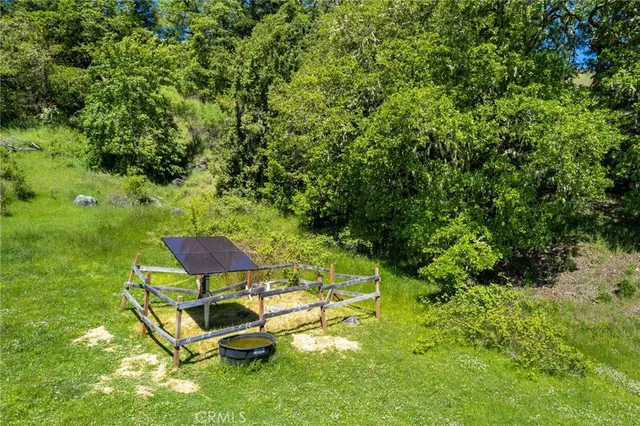 a view of a backyard