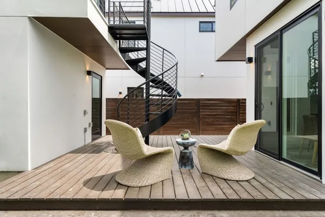 a white building with glass windows