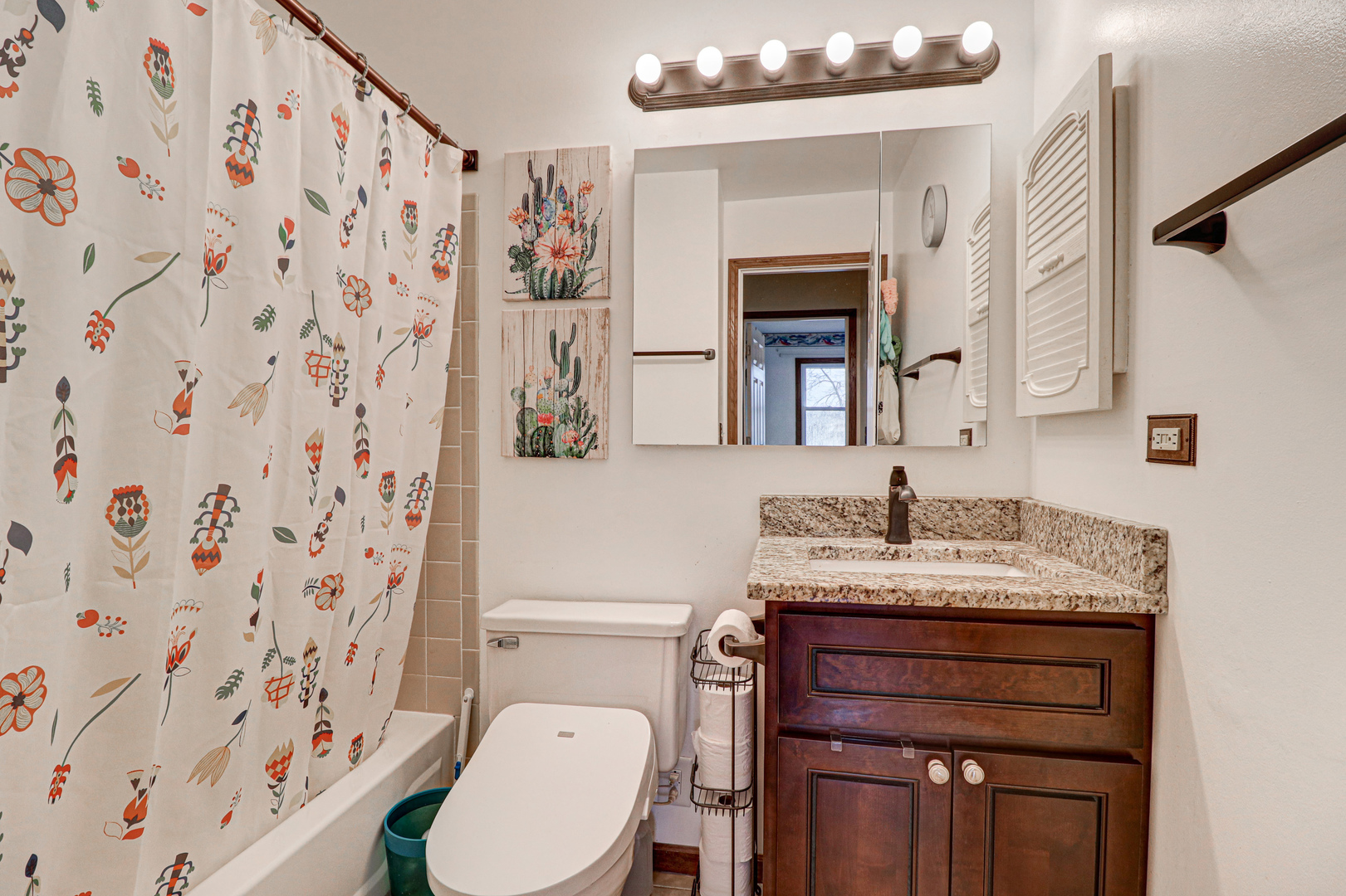 1126 Manchester Road Schaumburg, IL 60193 - Photo 18 of 28 a bathroom with a granite countertop sink and a toilet
