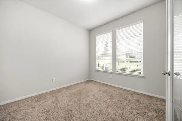 an empty room with a window