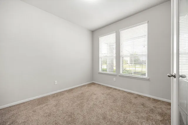 an empty room with a window