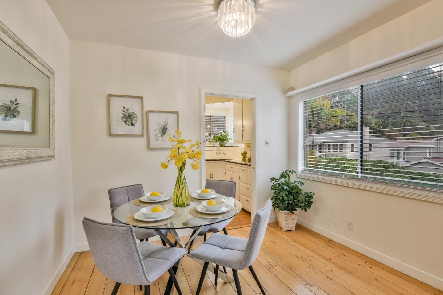 14 Belle Avenue San Rafael, CA 94901 - Photo 10 of 40 a view of a dining room with furniture window and wooden floor