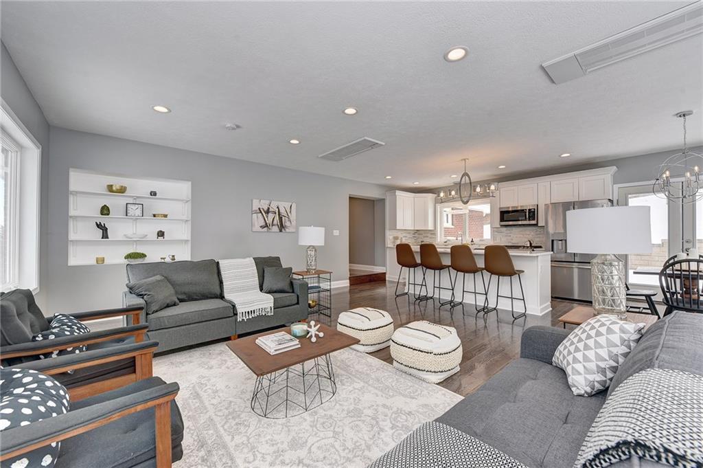 1242 Morrow Road Pittsburgh, PA 15241 - Photo 3 of 25 Welcome to the completely brand new great room featuring a stunning open floor kitchen to dining/living space.