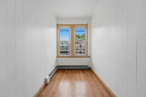 an empty room with a window