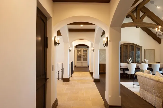 a view of a livingroom with furniture fire place