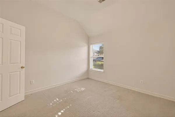 a view of a livingroom with a window