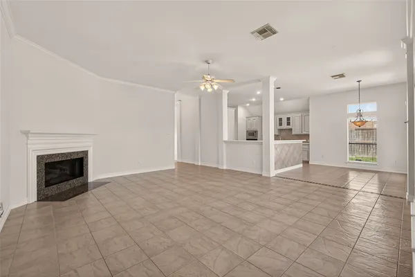 a view of a livingroom with a fireplace