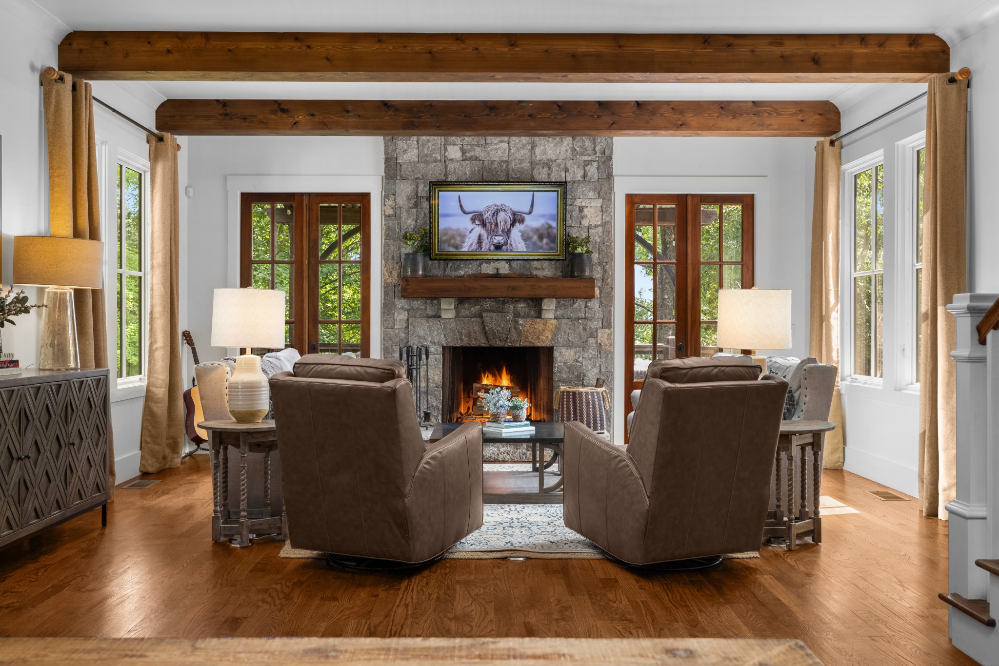 919 High Point Ridge Road Franklin, TN 37069 - Photo 14 of 53 a living room with furniture and a fireplace