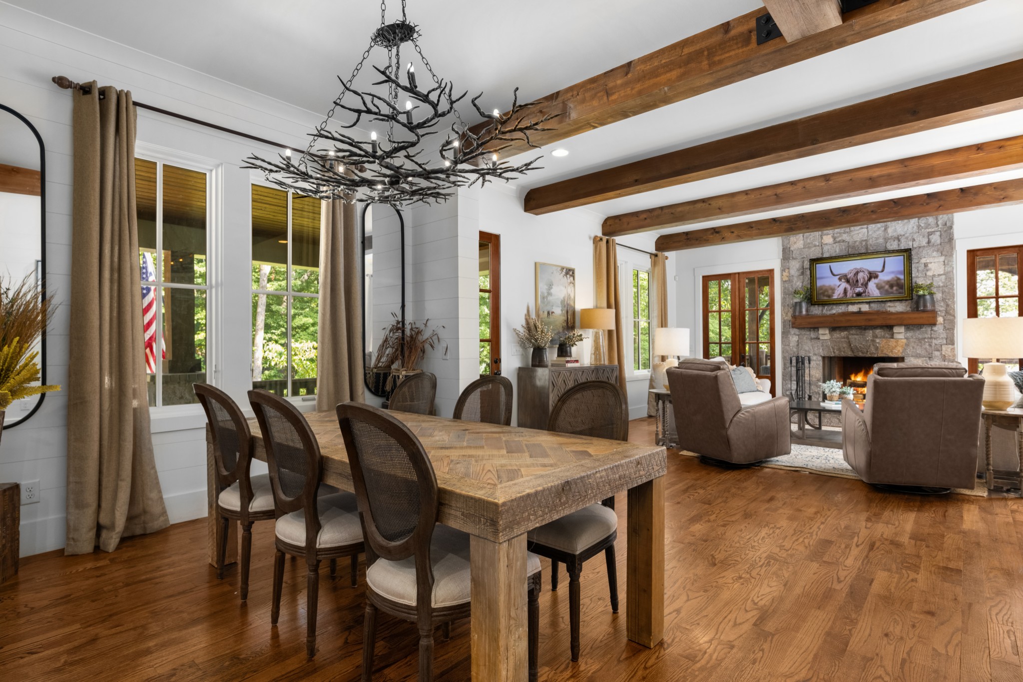 919 High Point Ridge Road Franklin, TN 37069 - Photo 16 of 53 a view of a dining room with furniture window and wooden floor