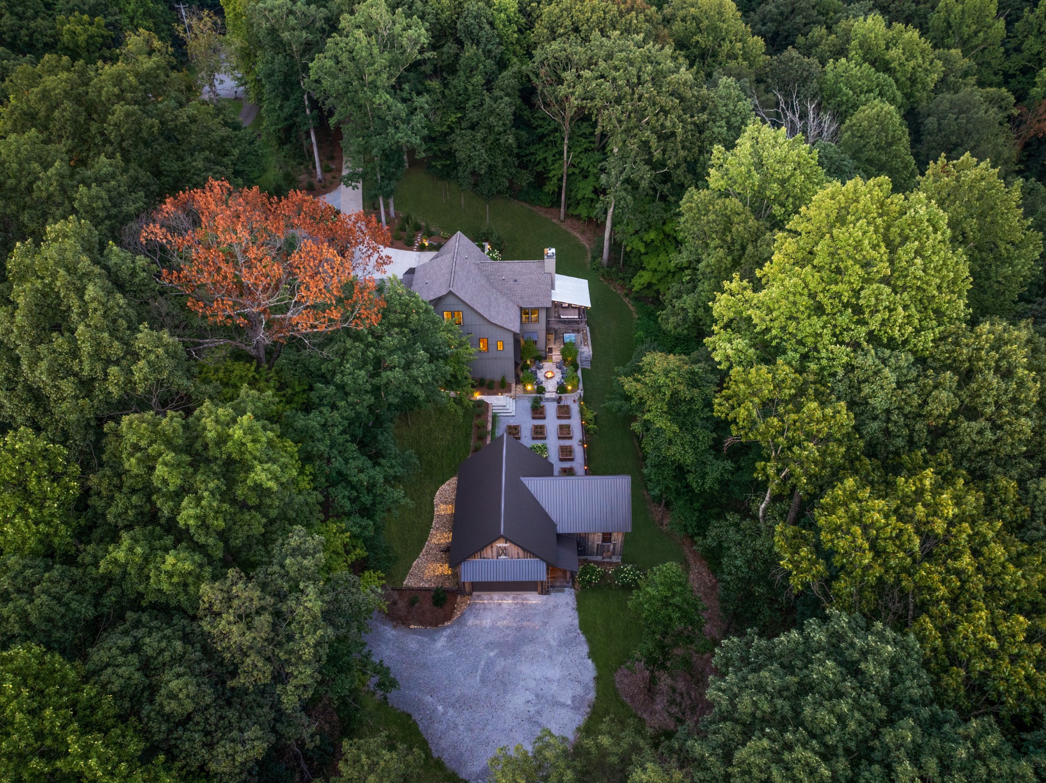 919 High Point Ridge Road Franklin, TN 37069 - Photo 52 of 53 an aerial view of a house with a yard and lake view