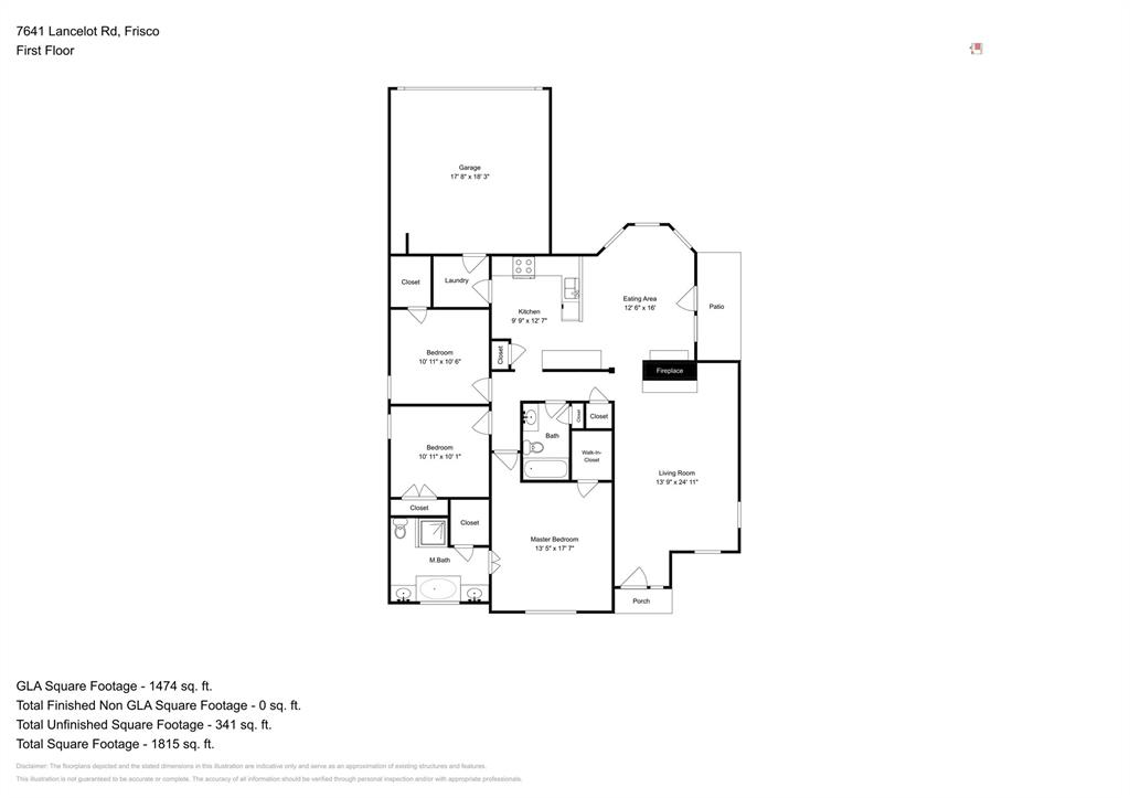 7641 Lancelot Road Frisco, TX 75035 - Photo 21 of 21 a picture of floor plan