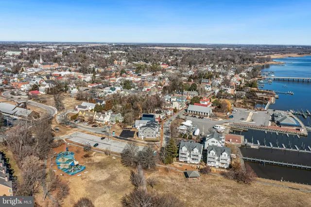 an aerial view of multiple house