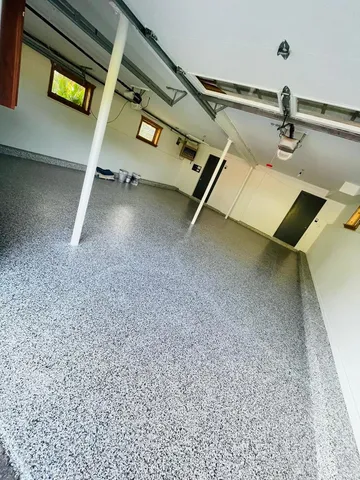 a view of a swimming pool and mountains in the background