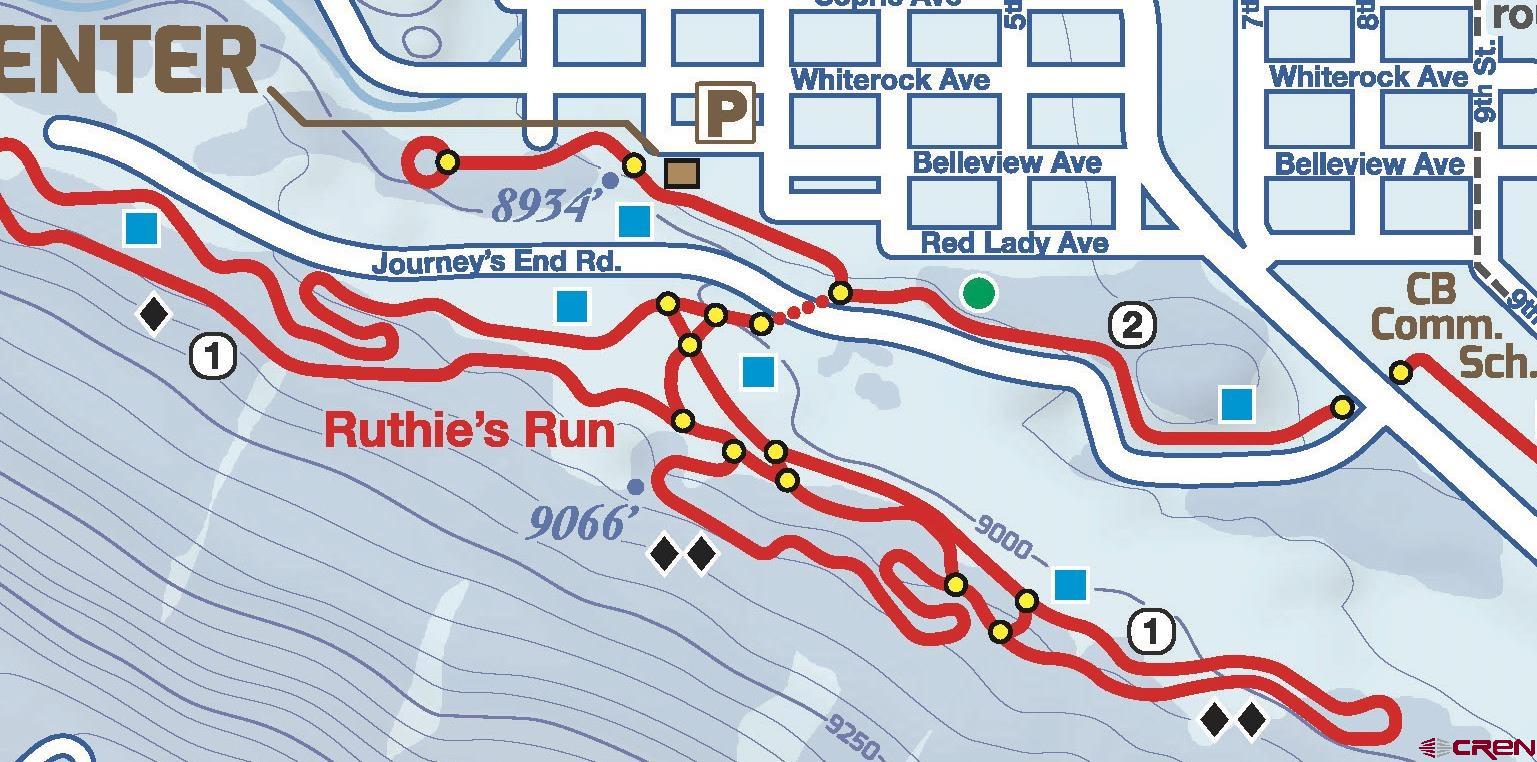 512 Journey's End Road Crested Butte, CO 81224 - Photo 39 of 45 Crested Butte Groomed Nordic Trail Map