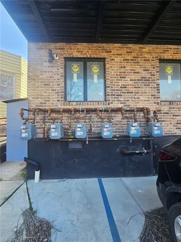 a view of railway station with sitting area