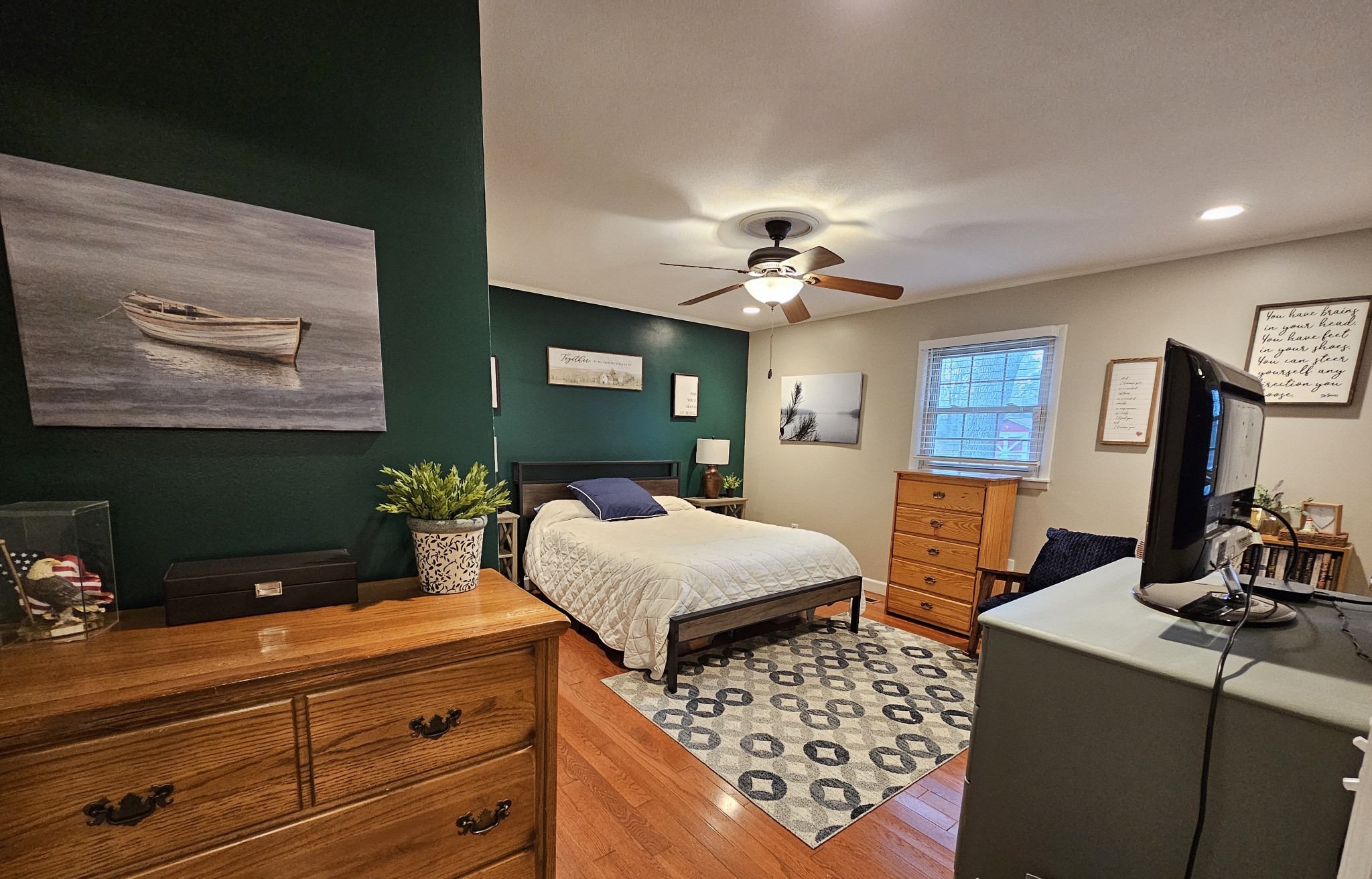 759 Little Hurricane Road Winchester, TN 37398 - Photo 16 of 30 a bedroom with a bed and ceiling fan