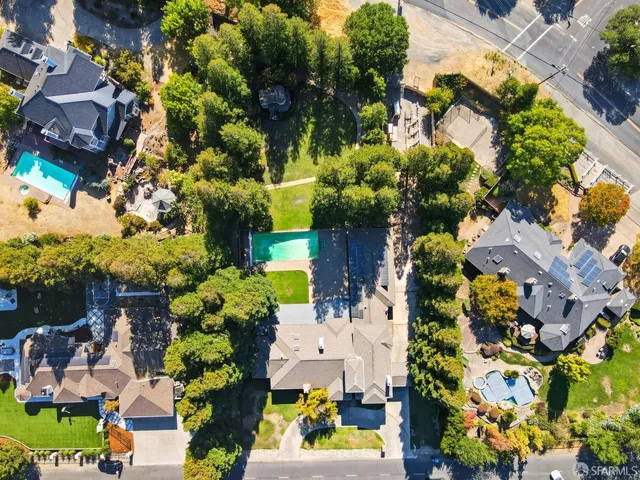 a view of pool and outdoor space
