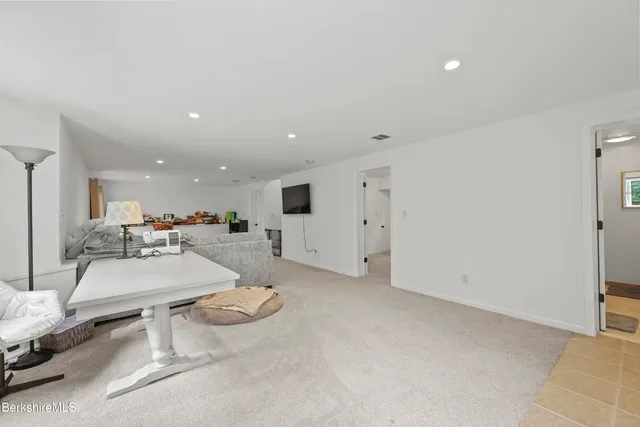 a view of backyard with green space