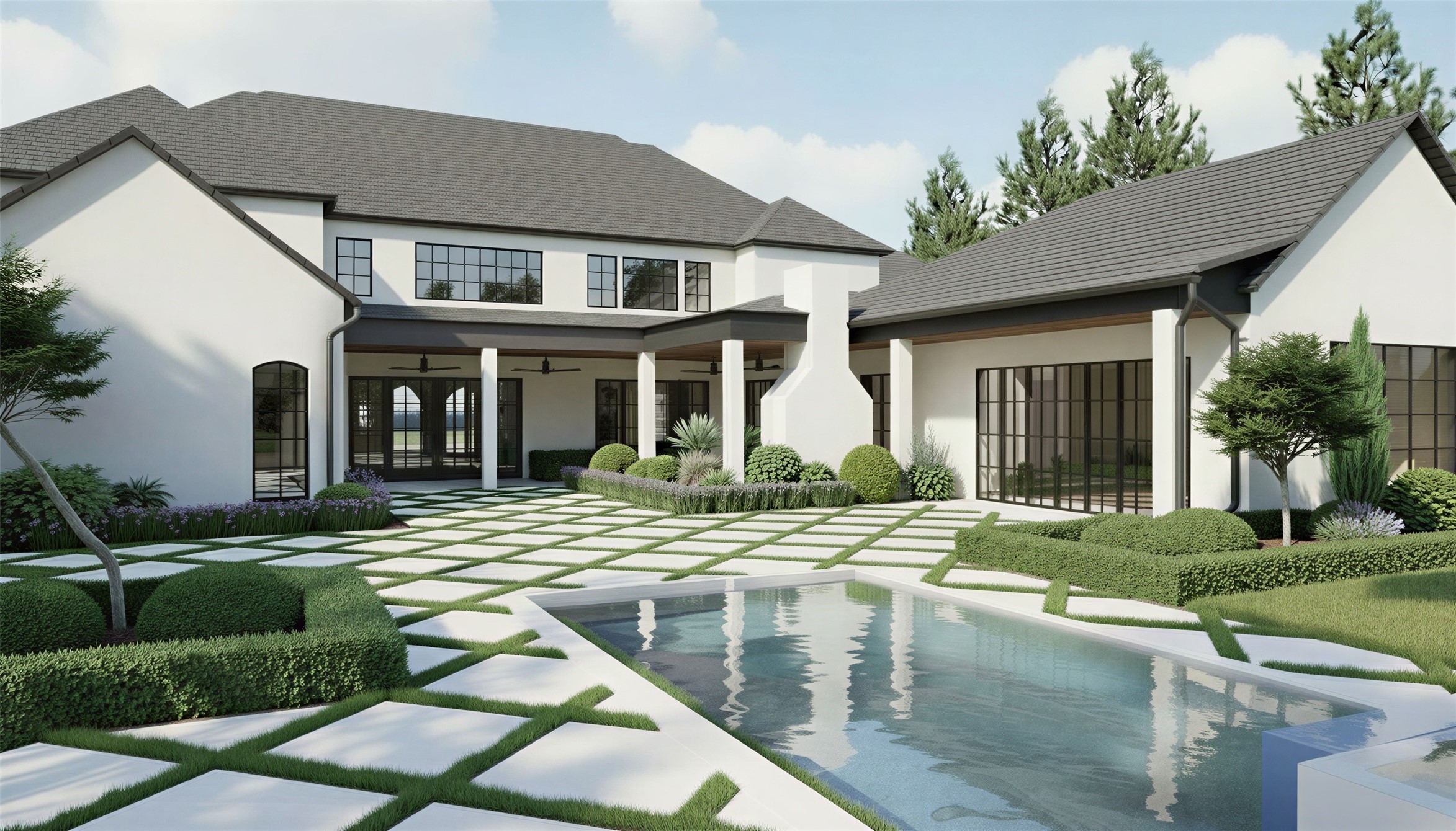 835 Merridel Road Hedwig Village, TX 77024 - Photo 9 of 10 835 Merridel Outdoor Living Rendering